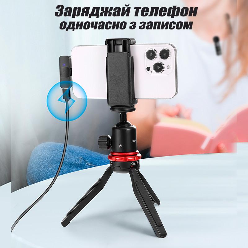 Микрофон беспроводной петличный Boya BY-V20 Mini Type C на одежду/для телефона/для записи видео (BOYA-BY-V20) - фото 6 Микрофон беспроводной петличный Boya BY-V20 Mini Type C на одежду/для телефона/для записи видео (BOYA-BY-V20) - фото 6