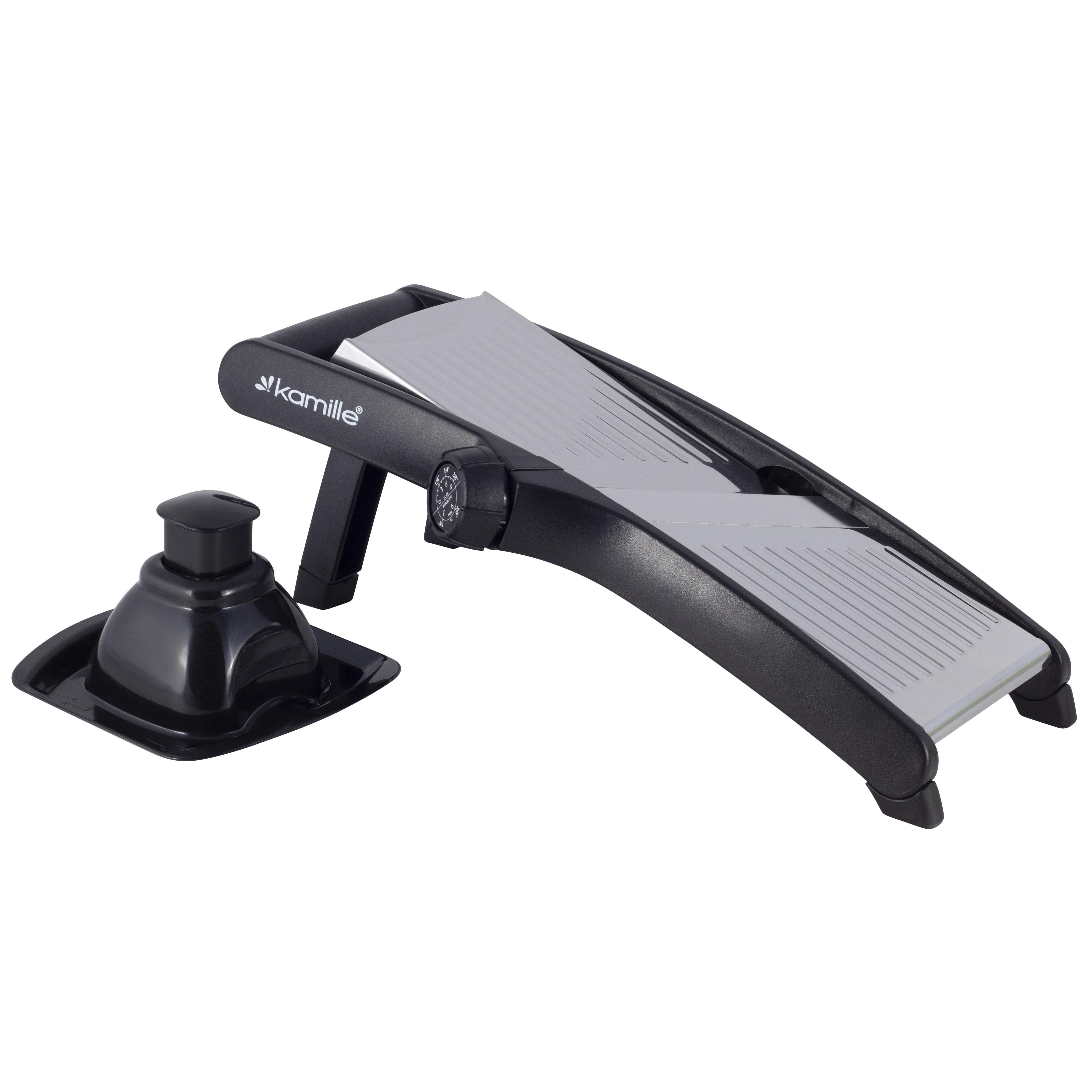 Шинківка-овочерізка металева Kamille 38х17х13 см Чорний (10084)