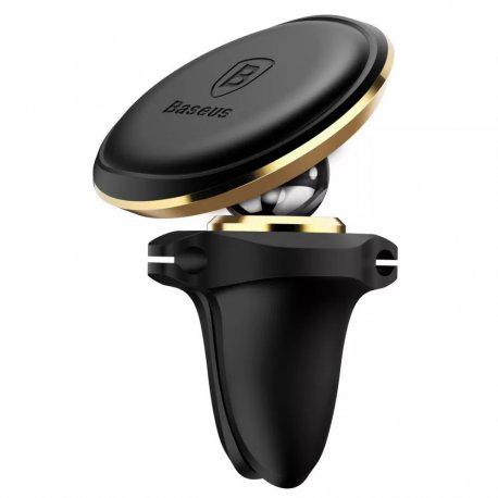 Автодержатель BASEUS Magnetic Air Vent Car Mount With Cable Clip Gold (SUGX020015)