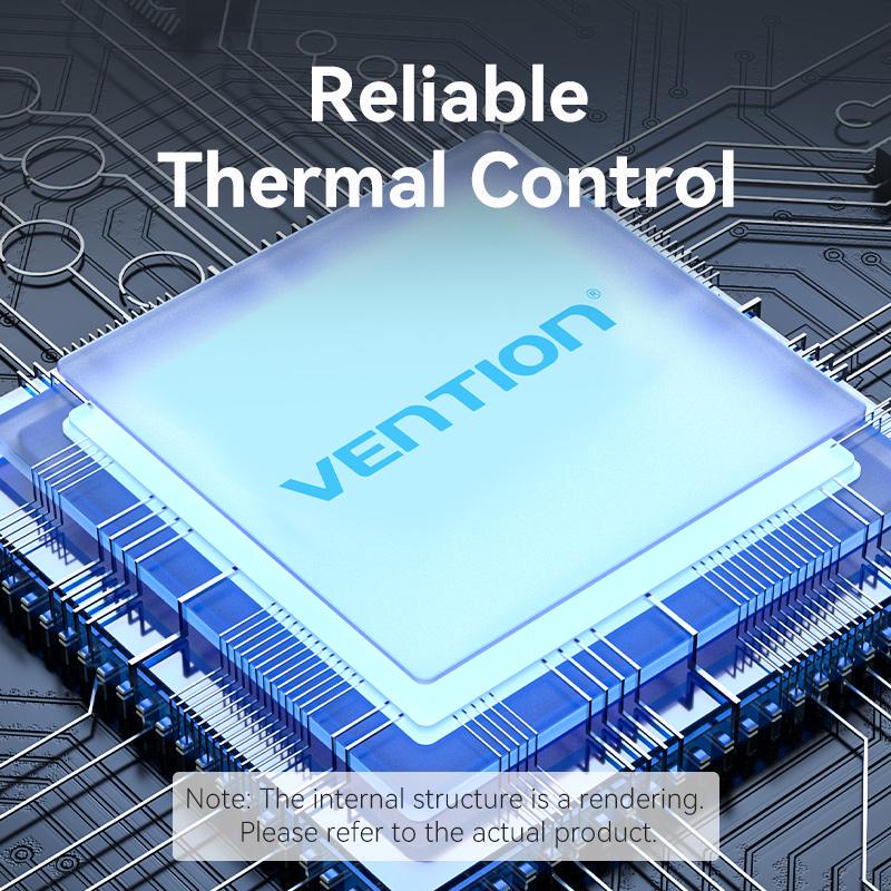 USB-хаб Vention USB-3x USB 3.0/5 Гбіт/с RJ45 1 Гбіт/с Type-C USB-A Синій (TGFSB) - фото 9