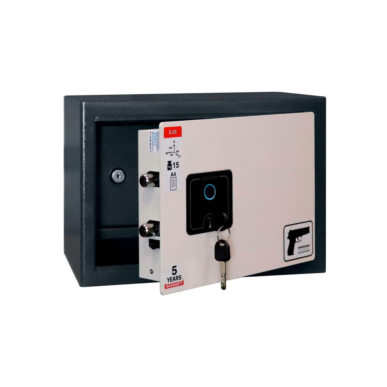 Сейф пістолетний Griffon S.25.FPP з біометричним замком - фото 3