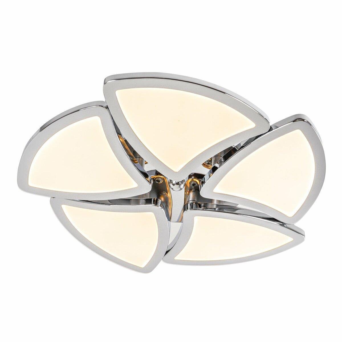 Люстра светодиодная Sirius в современном стиле 3000-6500K 80W Хром (2901-5S)