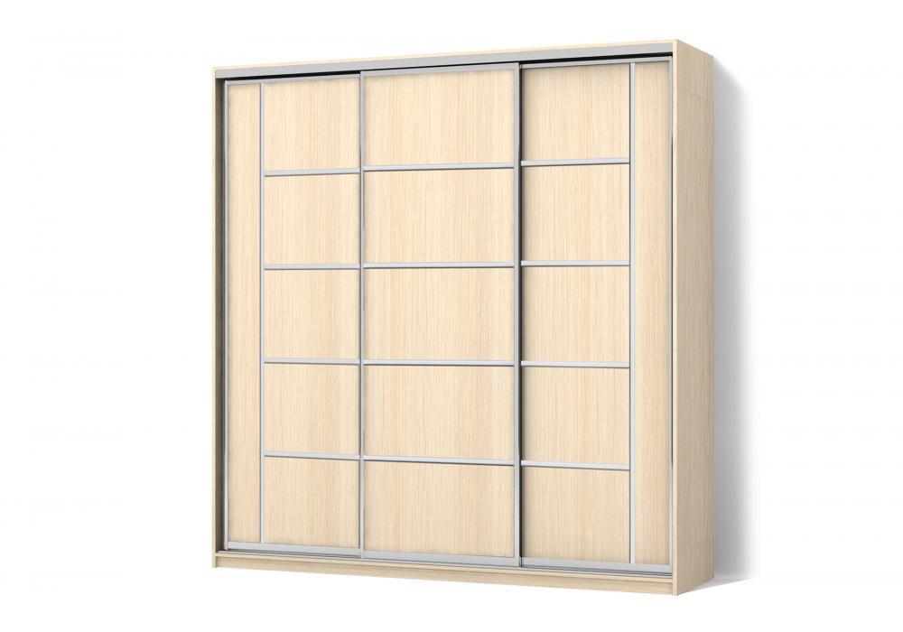 Шкаф-купе Luхe 3 двери Комби/Комби/Комби рисунок 28-25-41 CLS-IV 2300х2000х450 мм Дуб молочный (50100)