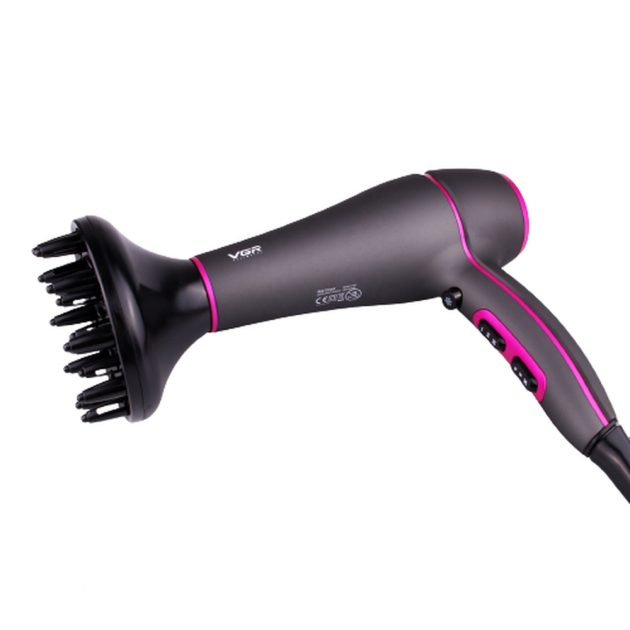 Фен для волос VGR V-402 с концентратором и диффузором 2200 Вт (30147549) Фен для волос VGR V-402 с концентратором и диффузором 2200 Вт (30147549)