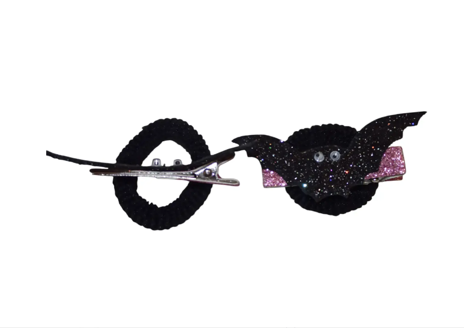 Заколки на Хелловін Кажани з резинками One size Чорно-рожевий (703062) - фото 2 Заколки на Хелловін Кажани з резинками One size Чорно-рожевий (703062) - фото 2