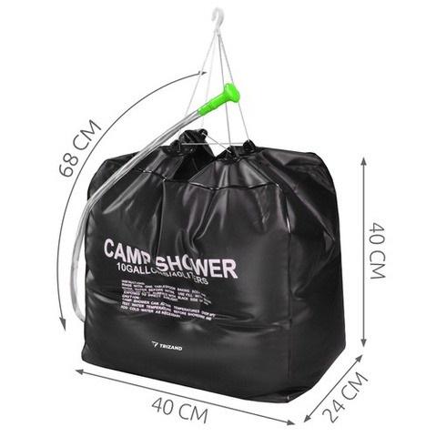 Душ сонячний для кемпінгу/дачі 40 л Чорний - фото 2 Душ сонячний для кемпінгу/дачі 40 л Чорний - фото 2