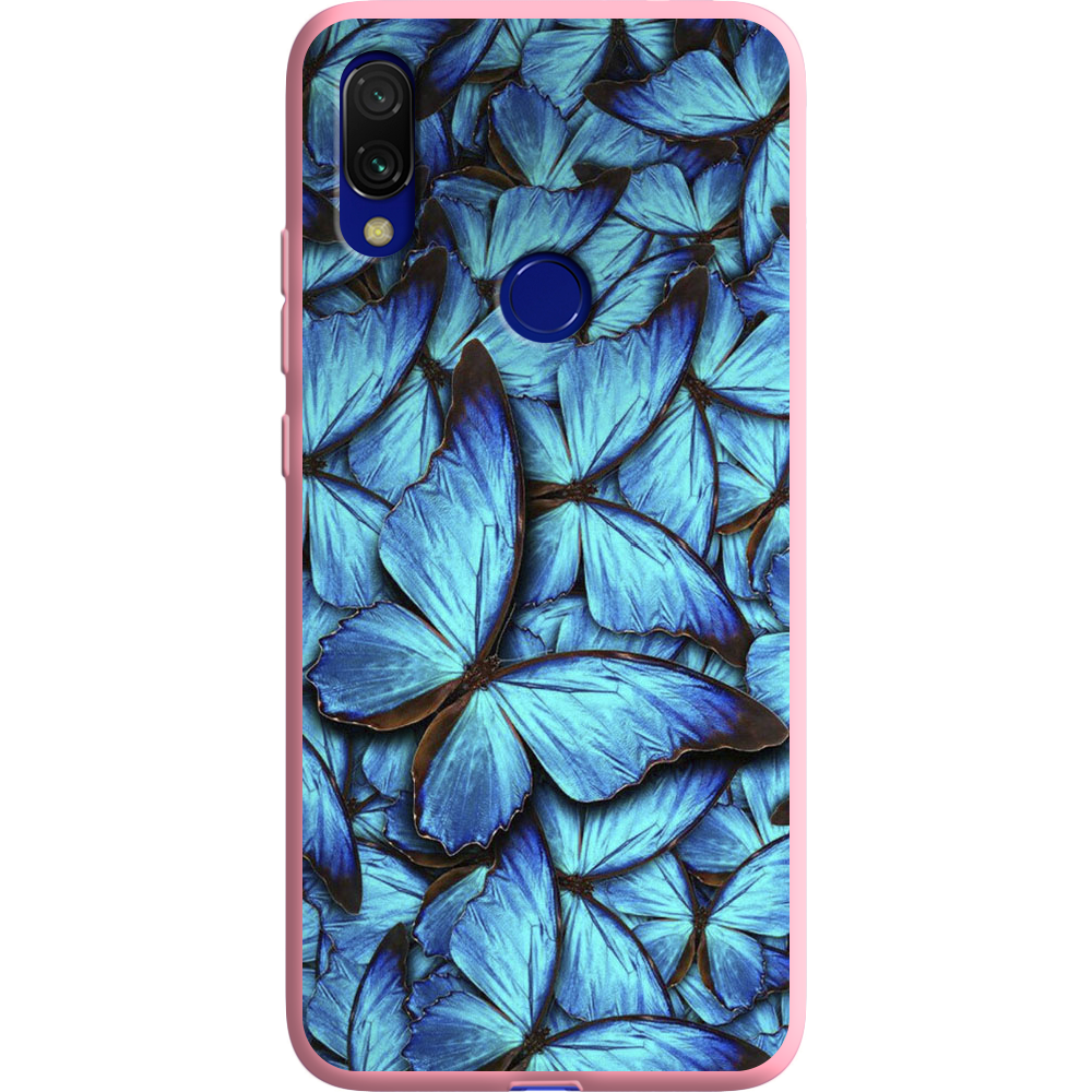Чохол Boxface Xiaomi Redmi 7 Лазурні Метелики Рожевий силікон (36506-up1550-37062)