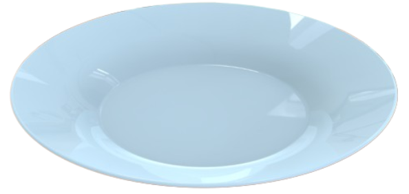 Тарілка Luminarc Plumi Paradise 22 см Синій (UG-V9222)