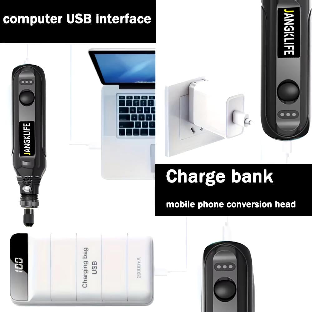 Гравер-мини и 37 насадок JANGKLIFE HJ102 USB (53705) - фото 5 Гравер-мини и 37 насадок JANGKLIFE HJ102 USB (53705) - фото 5