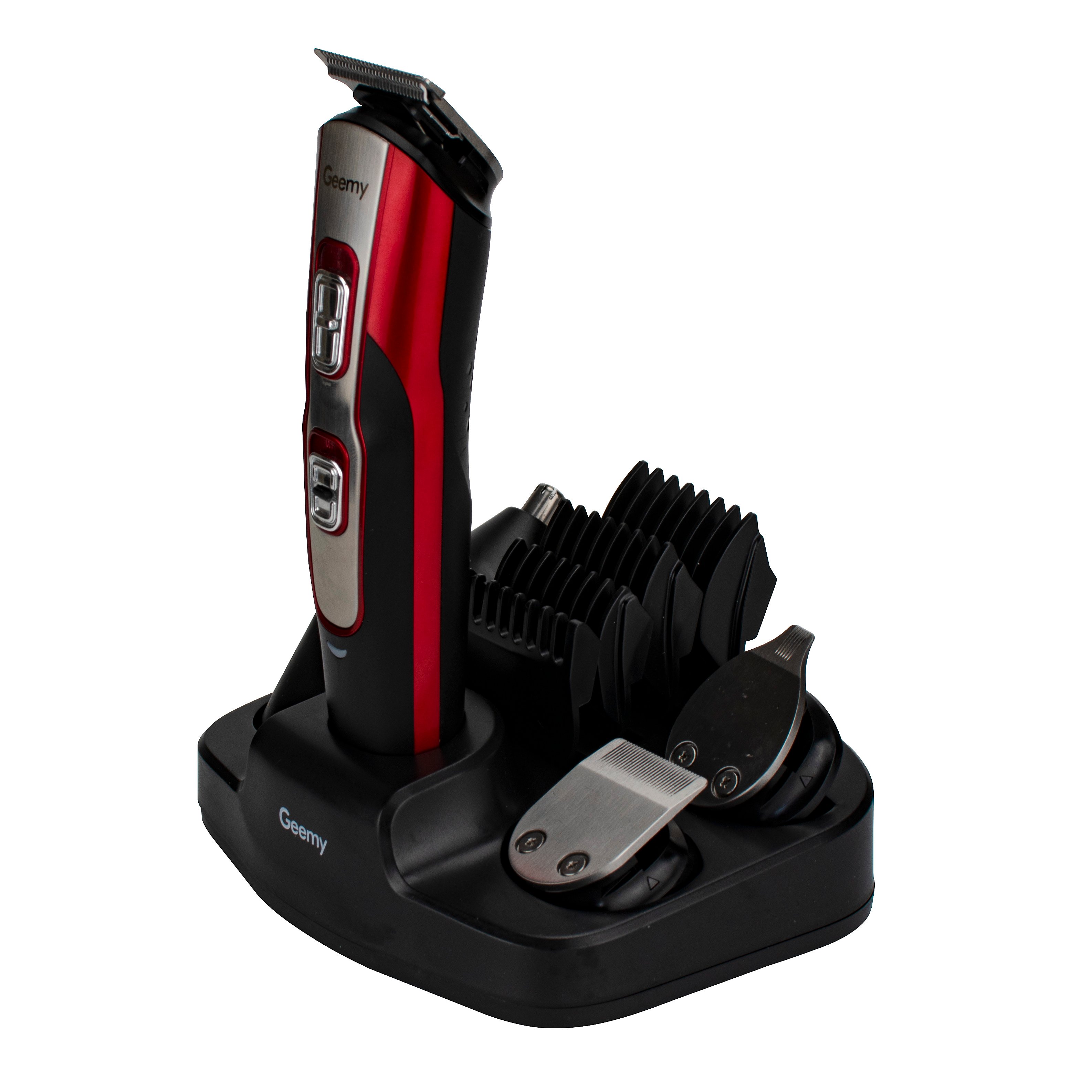 Набір для підстригання 10-в-1 Geemy GM-592, Black-Red - фото 3 Набір для підстригання 10-в-1 Geemy GM-592, Black-Red - фото 3