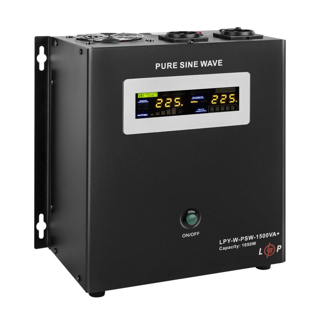 Джерело безперебійного живлення LogicPower LPY-W-PSW-1500VA+ 1050 Вт 24В 140-275V LCD (24108552) - фото 2 Джерело безперебійного живлення LogicPower LPY-W-PSW-1500VA+ 1050 Вт 24В 140-275V LCD (24108552) - фото 2