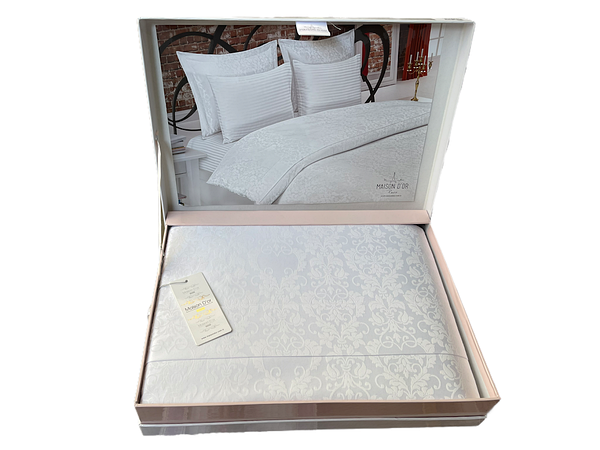 Комплект постельного белья Maison D'or Pearl жаккард/бамбук евро White (2000022280656)