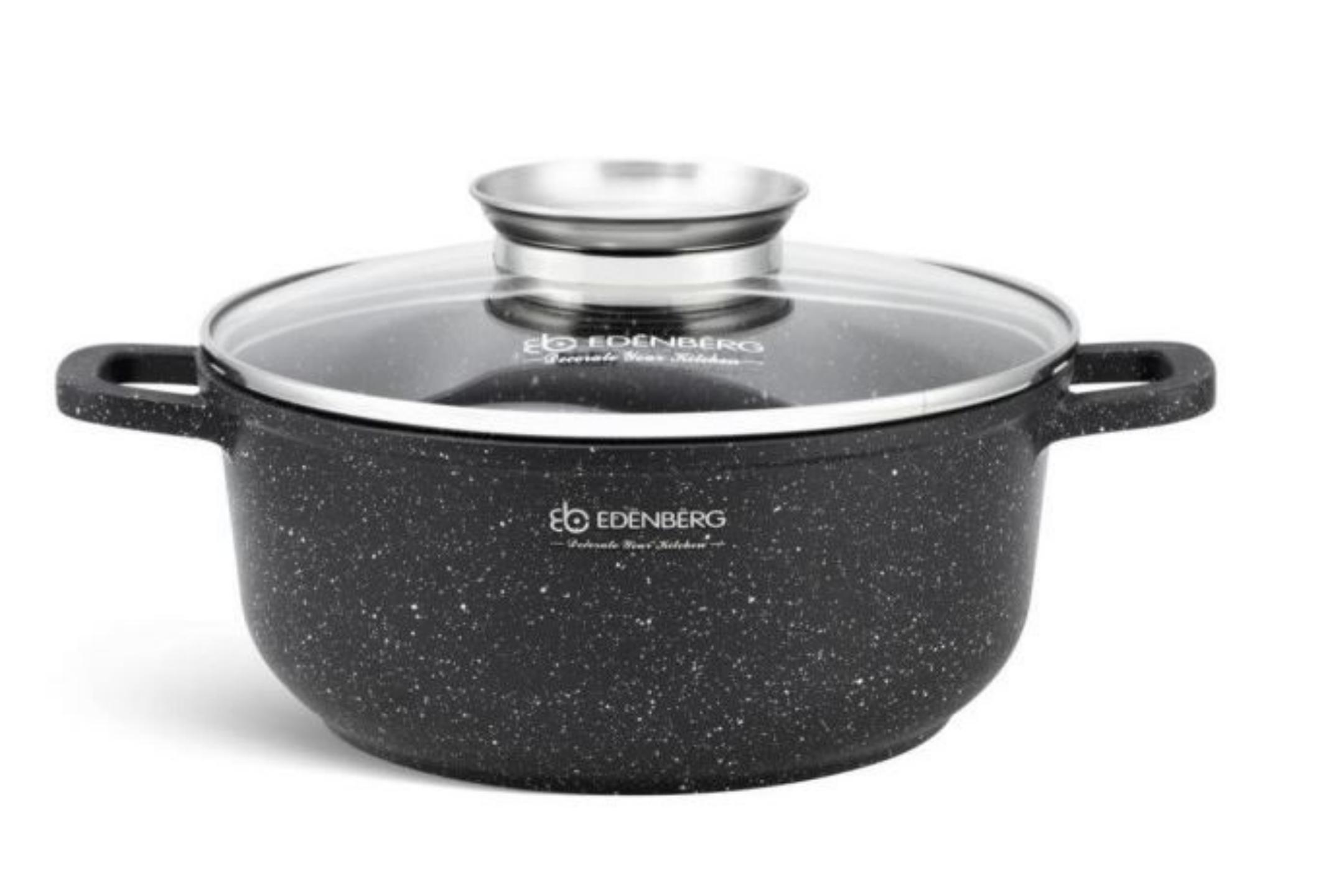 Кастрюля с крышкой Edenberg EB-8120 6,8 л Черный (14379715) Кастрюля с крышкой Edenberg EB-8120 6,8 л Черный (14379715)