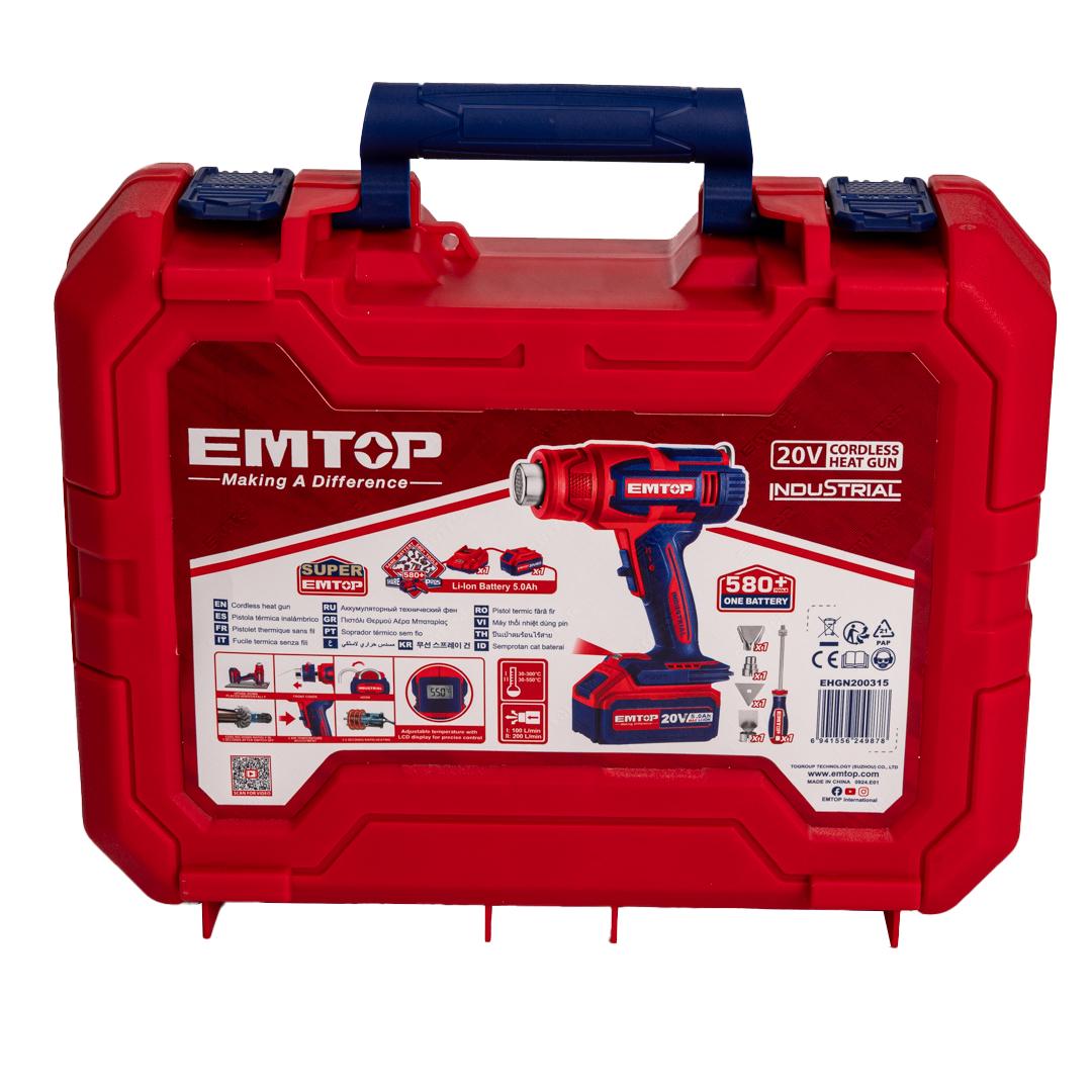 Фен будівельний акумуляторний EMTOP EHGN200315 - фото 16 Фен будівельний акумуляторний EMTOP EHGN200315 - фото 16