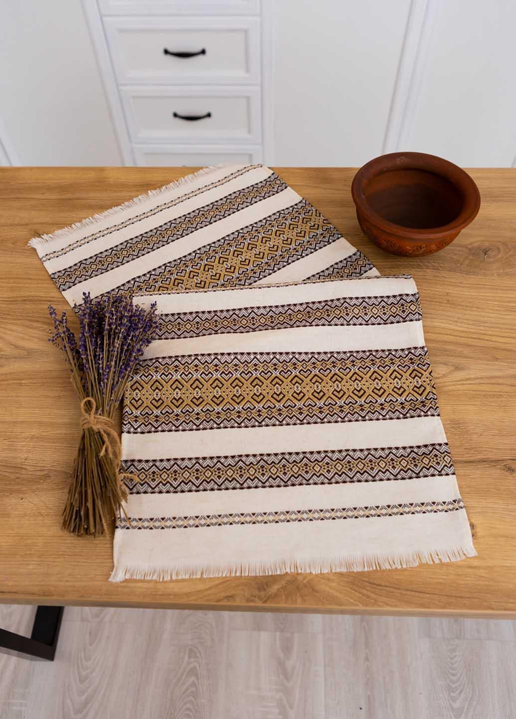 Рушник вишитий з українським орнаментом 75х35 см (кет1-4-35)