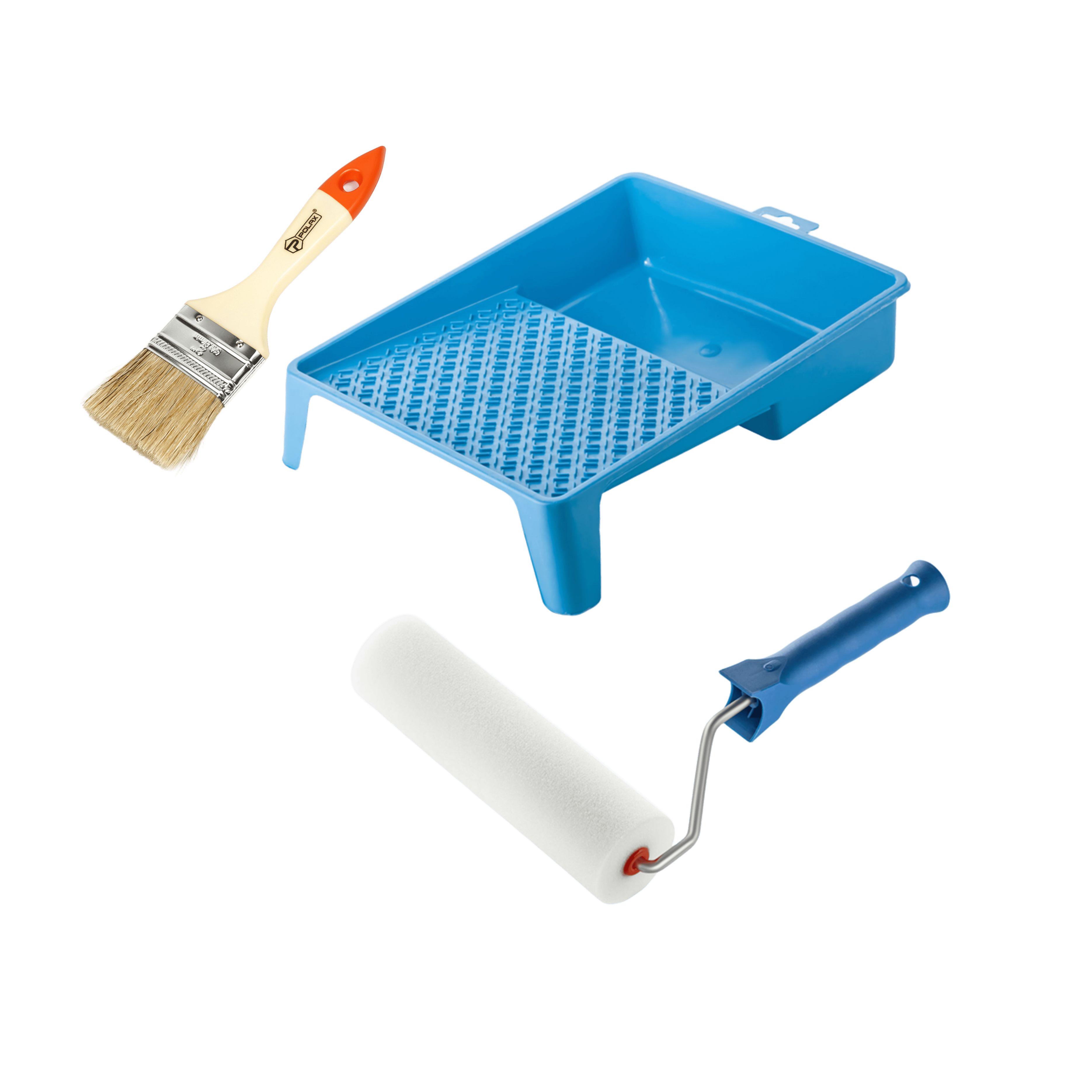 Валик Стандарт поролоновый 180х50 мм с ручкой ванночка и кисточка (770-280)