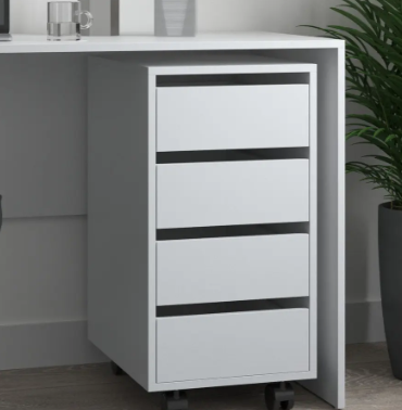 Мобильная тумба на роликах P 350х400х700 мм Белый Мобильная тумба на роликах P 350х400х700 мм Белый