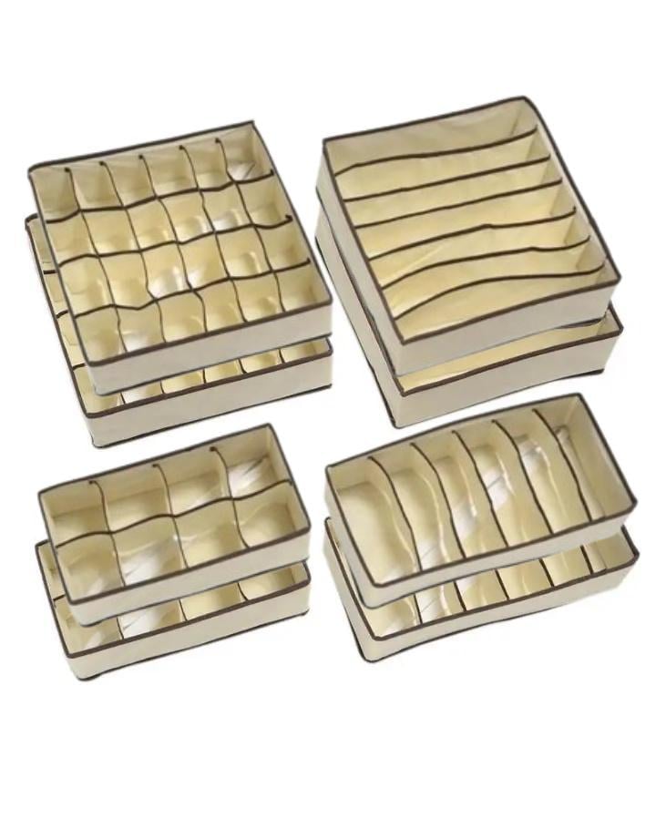 Набор органайзеров для белья 8 шт. Бежевый (14934505)