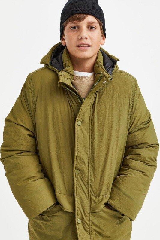 Куртка для мальчика H&M Padded Nylon Parka 170 см Хаки (271092766) - фото 3
