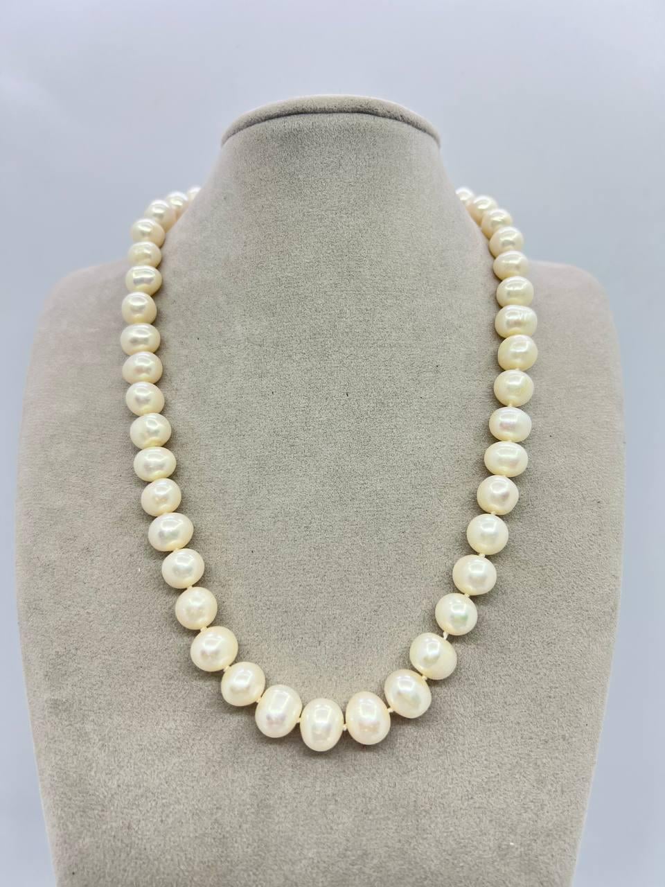 Бусы жемчуга 9-10 мм 45 см Белый (10934)