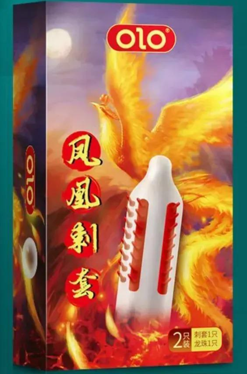 Презерватив OLO Phoenix Spiny condom з вусиками з кулькою (OLO206813) - фото 12