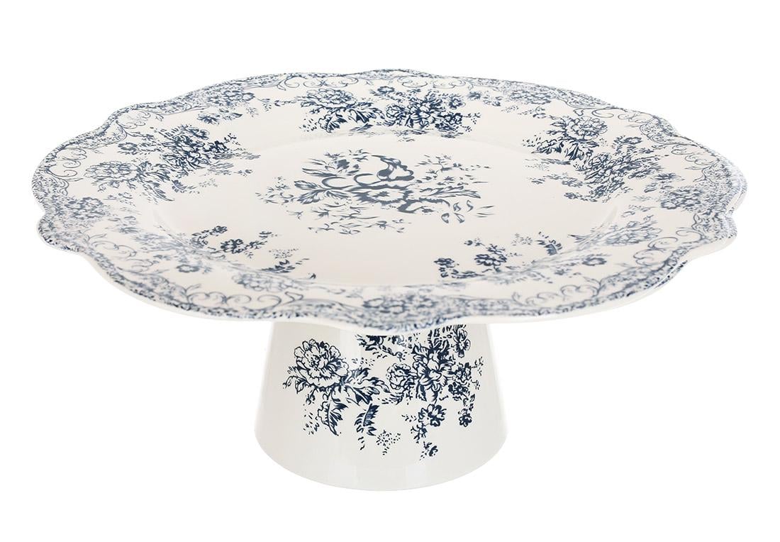 Блюдо фарфоровое на ножке Английская роза для десертов 27 см (193001) Блюдо фарфоровое на ножке Английская роза для десертов 27 см (193001)