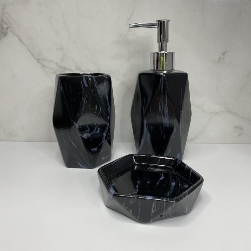 Набор аксессуаров для ванной комнаты Bona Di 851-318 3 пр. Черный мрамор (1999456030)