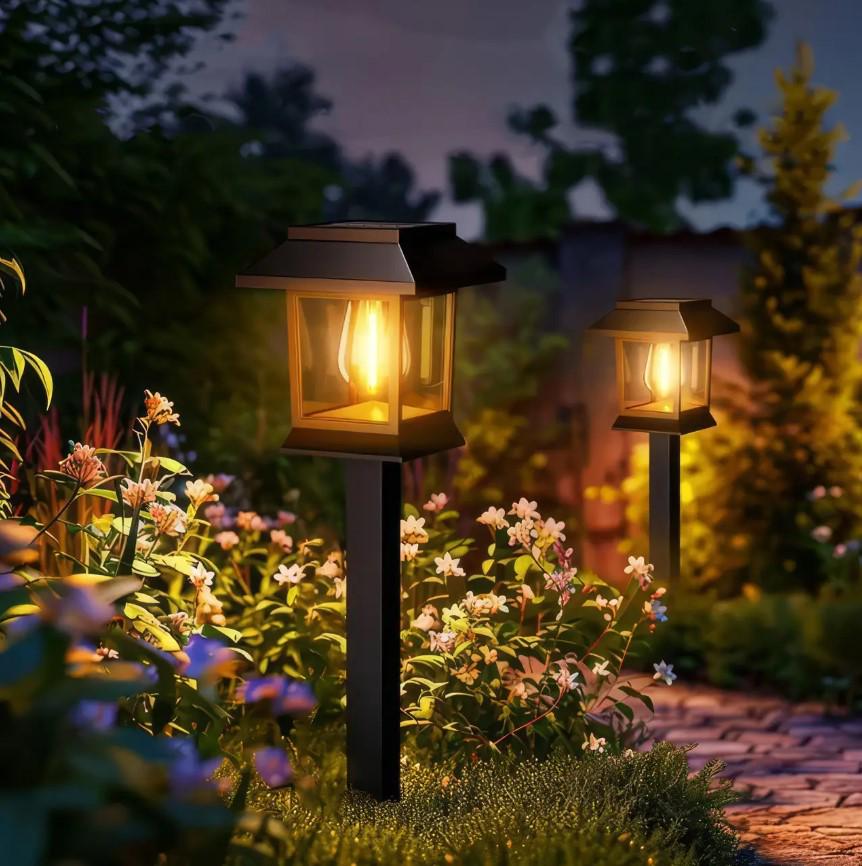 Набор фонарей на солнечной батарее Дом садовый 2 шт. 37 см Теплый белый (MX-00009018) - фото 6 Набор фонарей на солнечной батарее Дом садовый 2 шт. 37 см Теплый белый (MX-00009018) - фото 6