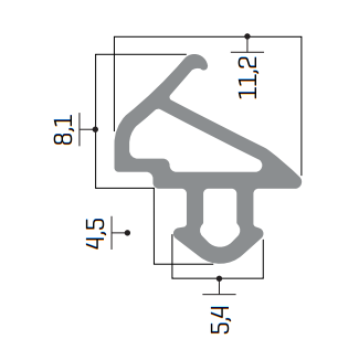 Уплотнитель для металлопластиковых окон KBE 228 EPDM замкнутый притворный каучук Черный (S-1646Е) - фото 2