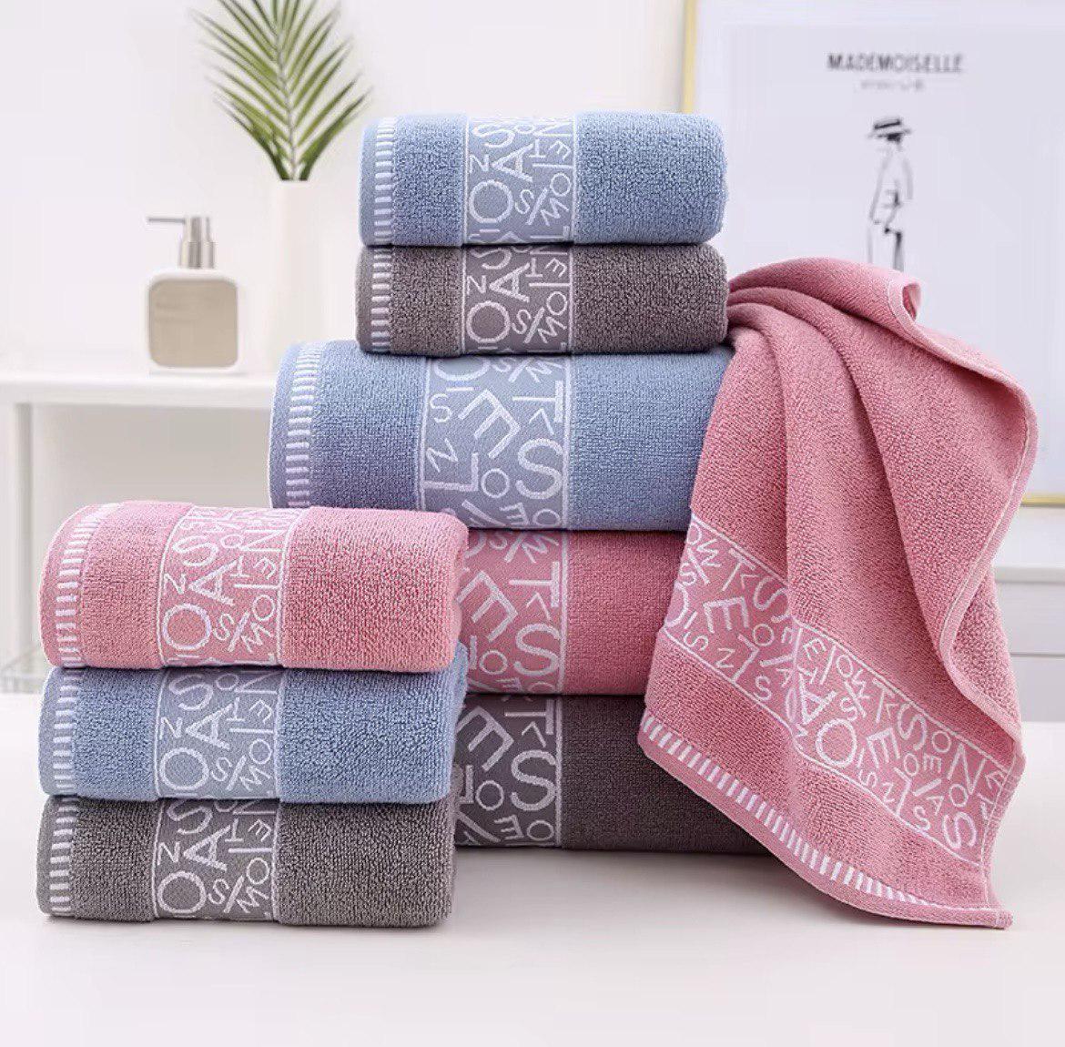 Набір рушників Alphabet Premium 3в1 Блакитний (NR3in1BathBlueAlphabet) - фото 5