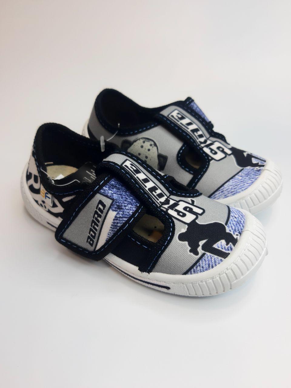 Тапочки для хлопчика текстильні 3 F р. 30 18,5 см Сірий (33/14 F)