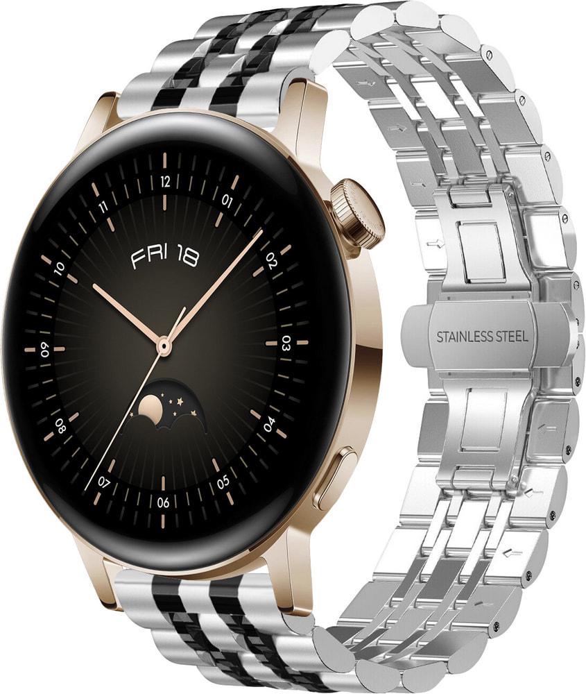 Браслет металлический Spinye Line для Huawei Watch GT3 42 мм Silver Black (29041-69)