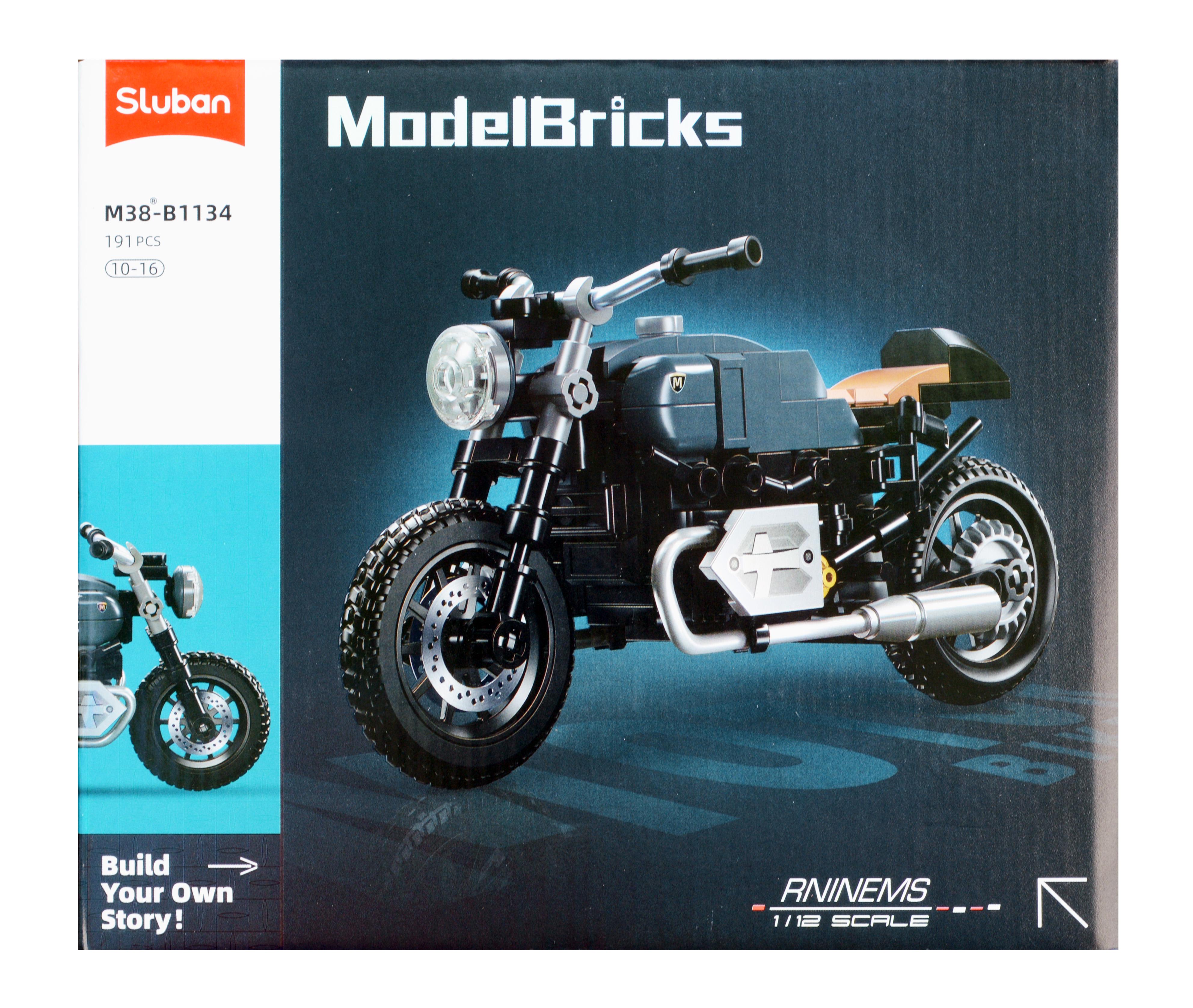 Конструктор Sluban M38-B1134 Мотоцикл BMW R nineT 191 деталь - фото 6