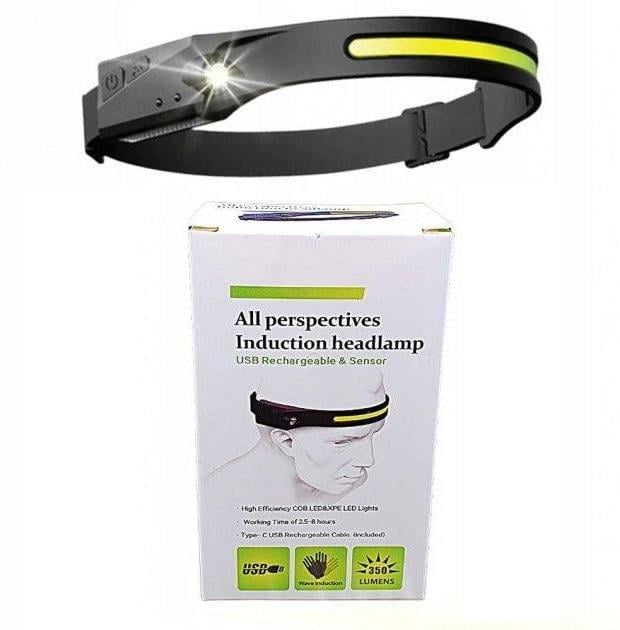 Ліхтар налобний стрічка LED/COB з вбудованим акумулятором - фото 5 Ліхтар налобний стрічка LED/COB з вбудованим акумулятором - фото 5