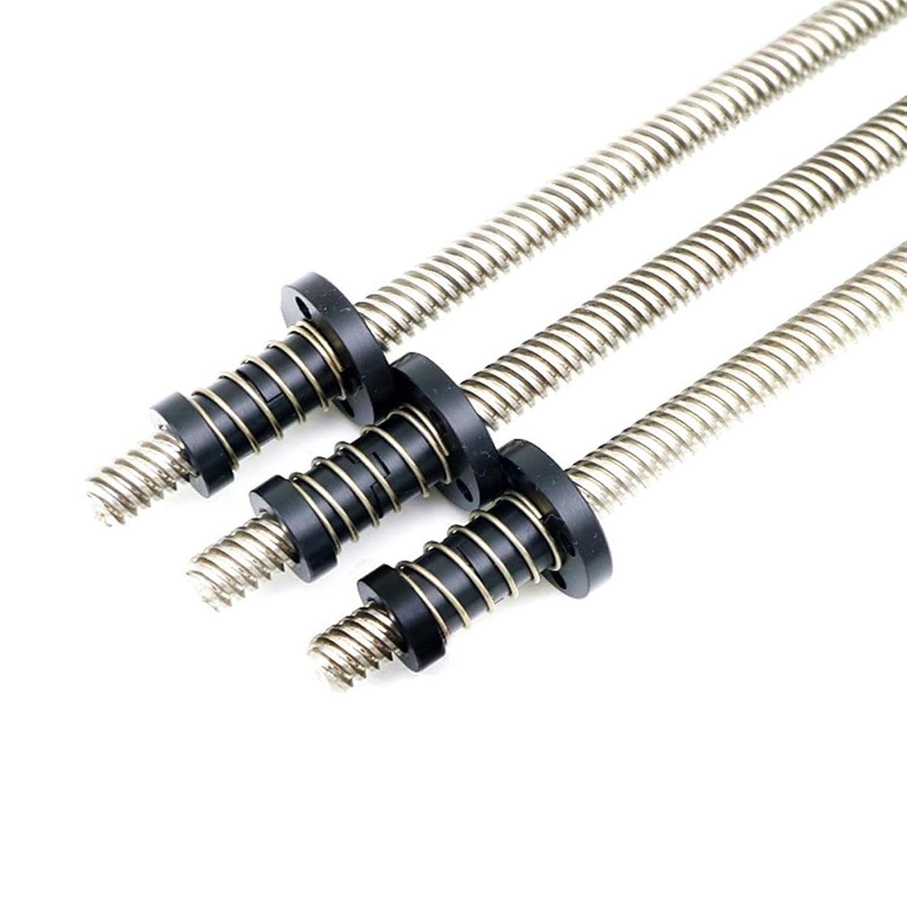 Гайка с пружиной на T8 ходовой винт 4-х западная Krok 8 мм POM пластик - фото 4