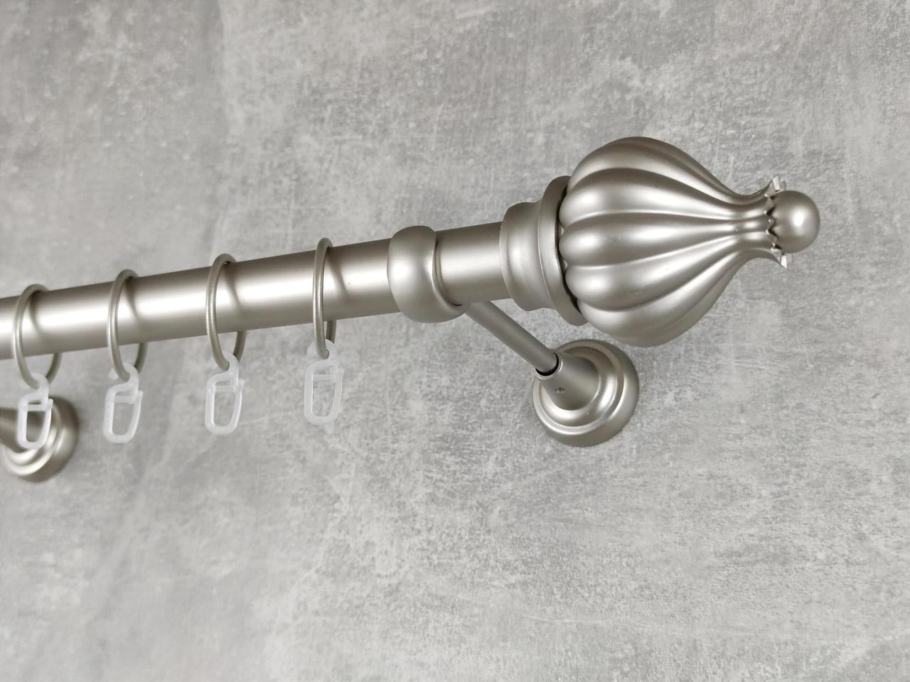 Карниз MStyle металлический для штор однорядный Таджа 25 мм гладкий 160 см Сатин (5013173)