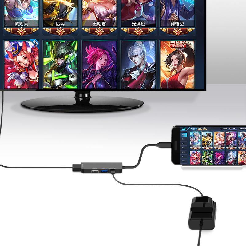 Хаб USB XoKo AC 400 Type C to HDMI/USB 3,0/USB 2,0/Micro USB (XK AC 400) - фото 2 Хаб USB XoKo AC 400 Type C to HDMI/USB 3,0/USB 2,0/Micro USB (XK AC 400) - фото 2