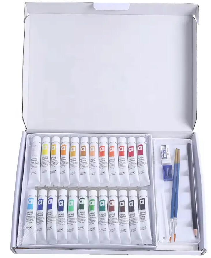 Набір акрилових фарб Art Nation 24х12 мл з аксесуарами - фото 6 Набір акрилових фарб Art Nation 24х12 мл з аксесуарами - фото 6