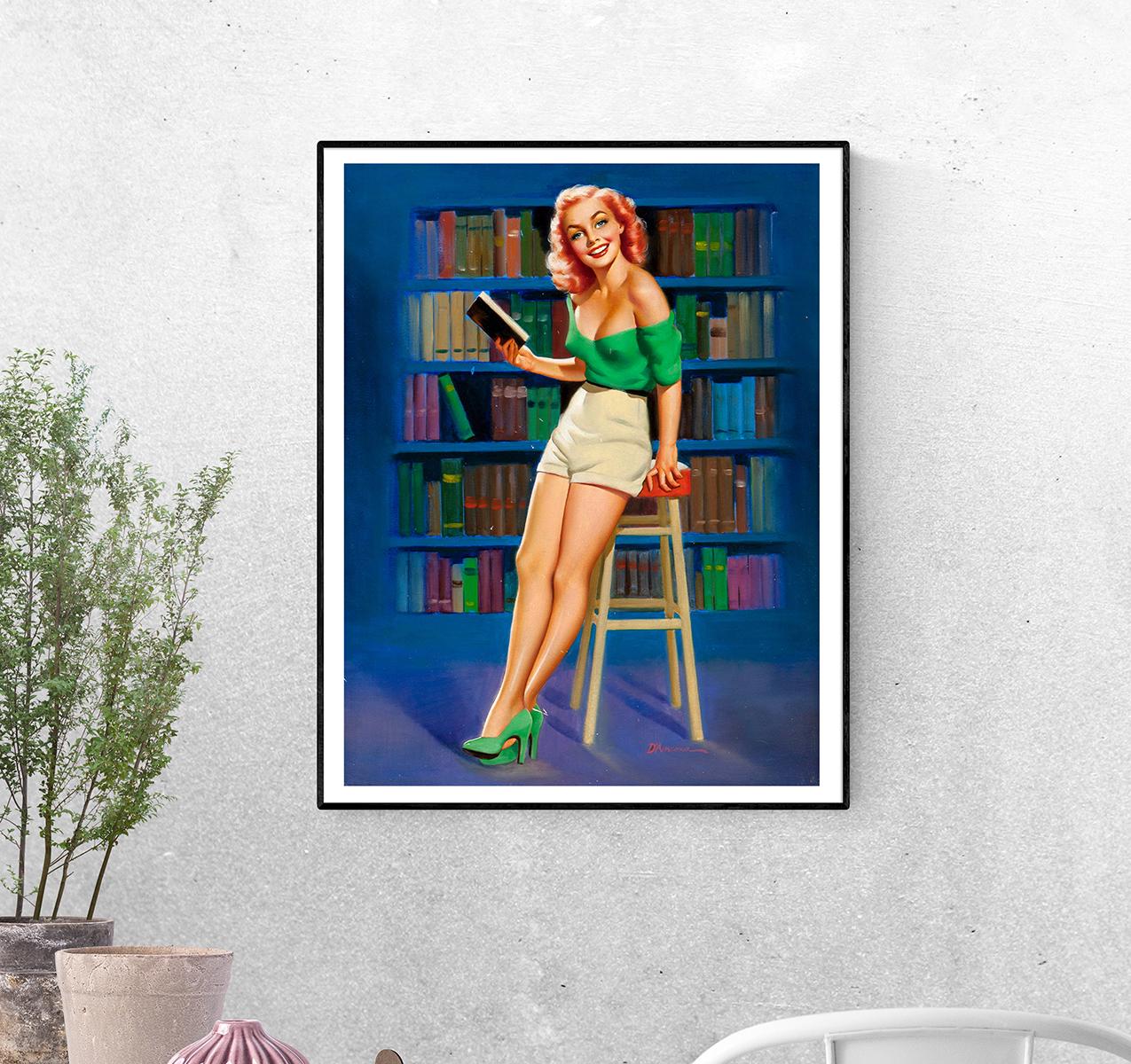 Постер В библиотеке. Эдвард ДАнкония формат А-3 (pin_up010227_Poster)