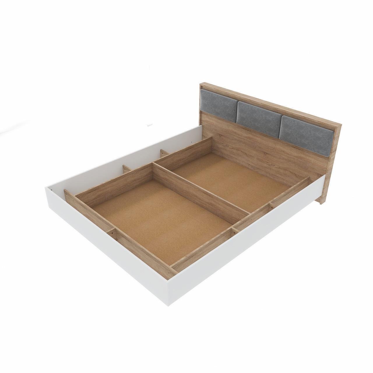 Кровать Эверест Сити-1400 каркас 140x200 см Дуб сонома/Белый (ЕВ20715.01)