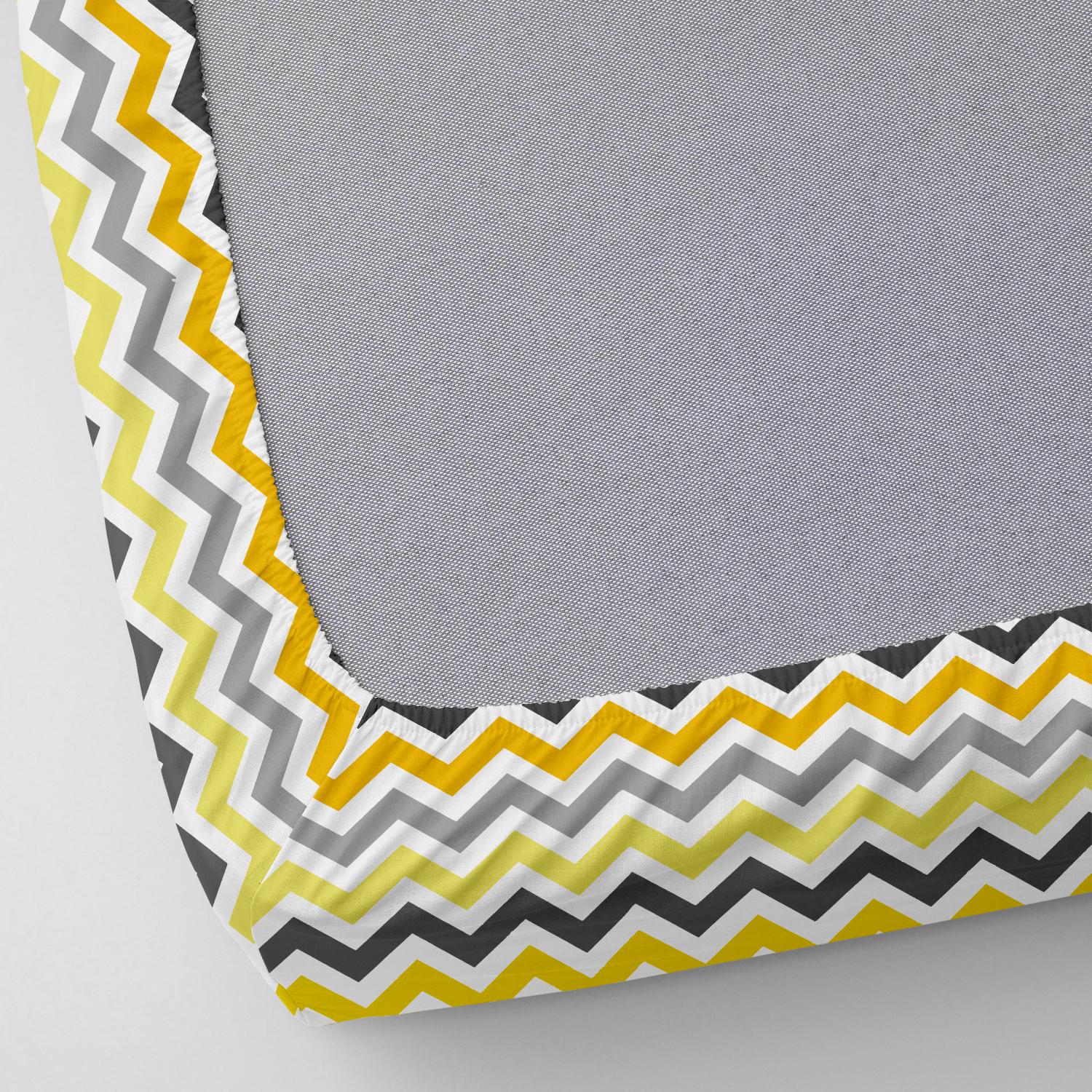 Набір дитячих простирадл COSAS на резинці White/Zigzag yellow grey (4822052056899) - фото 3