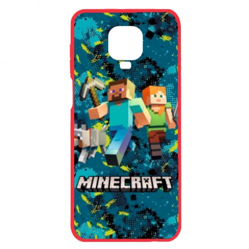 Чехол для Xiaomi Redmi Note 9S/9Pro/9Pro Max Minecraft Steve Alex And Dog