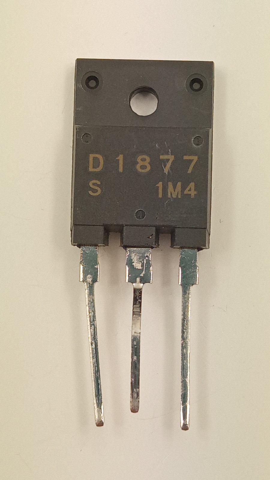 Транзистор 2SD1877 NPN +Di 1500/800V 4A 50W 100nsorig (06264)