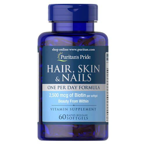 Комплекс для кожи/волос и ногтей Puritan's Pride Hair Skin and Nails One Per Day 60 softgels (55554)