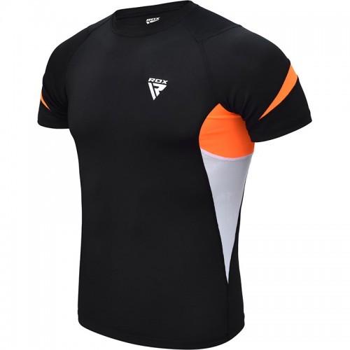 Рашгард з коротким рукавом RDX Lycra XL Orange (8977)