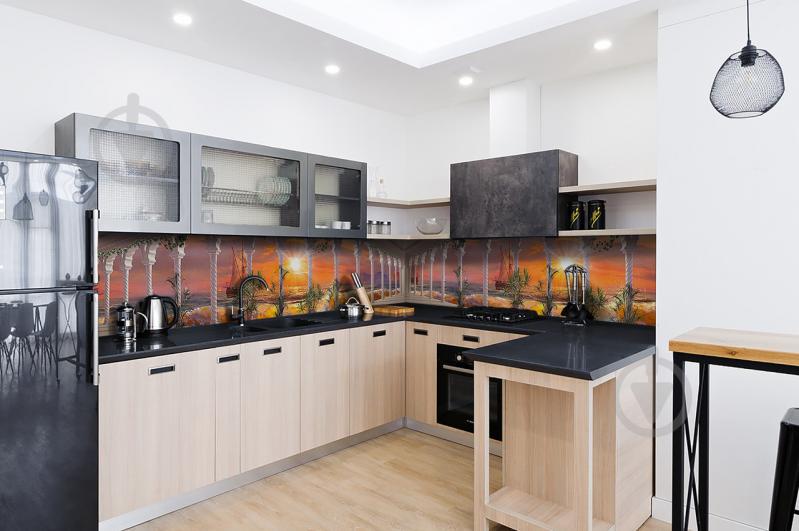 Скинали на кухню Zatarga «Красочный закат» 650х2500 мм виниловая 3Д наклейка кухонный фартук самоклеящаяся Z180358/1 Скинали на кухню Zatarga «Красочный закат» 650х2500 мм виниловая 3Д наклейка кухонный фартук самоклеящаяся Z180358/1