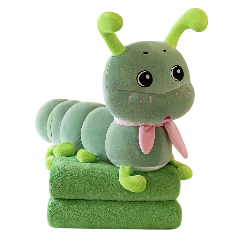 Мягкая игрушка с пледом Гусеница Зеленый (MH-G18green/WP) Мягкая игрушка с пледом Гусеница Зеленый (MH-G18green/WP)