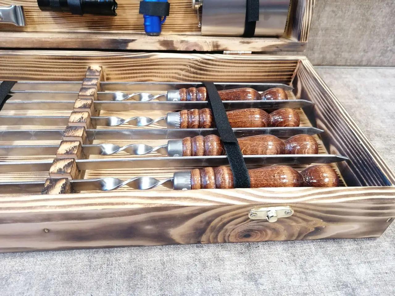 Набір шампурів Турист 4 Profi-Fox в кейсі (10644714) - фото 2 Набір шампурів Турист 4 Profi-Fox в кейсі (10644714) - фото 2