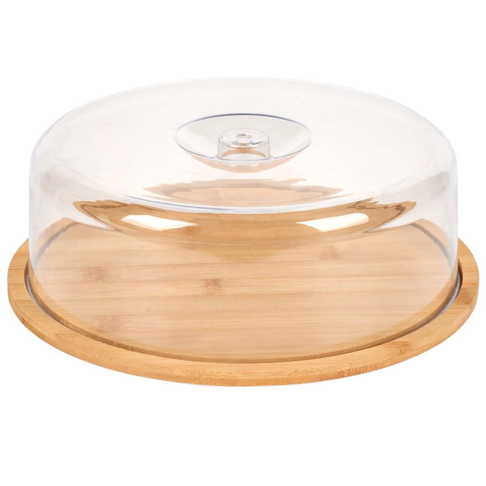 Блюдо R35829 d 28 см Коричневый/Прозрачный (32163289)