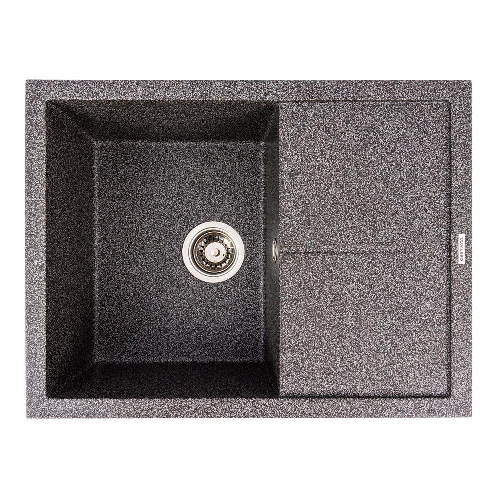Гранитная мойка Valeso CRIPTA 6550 матовая Графитовый